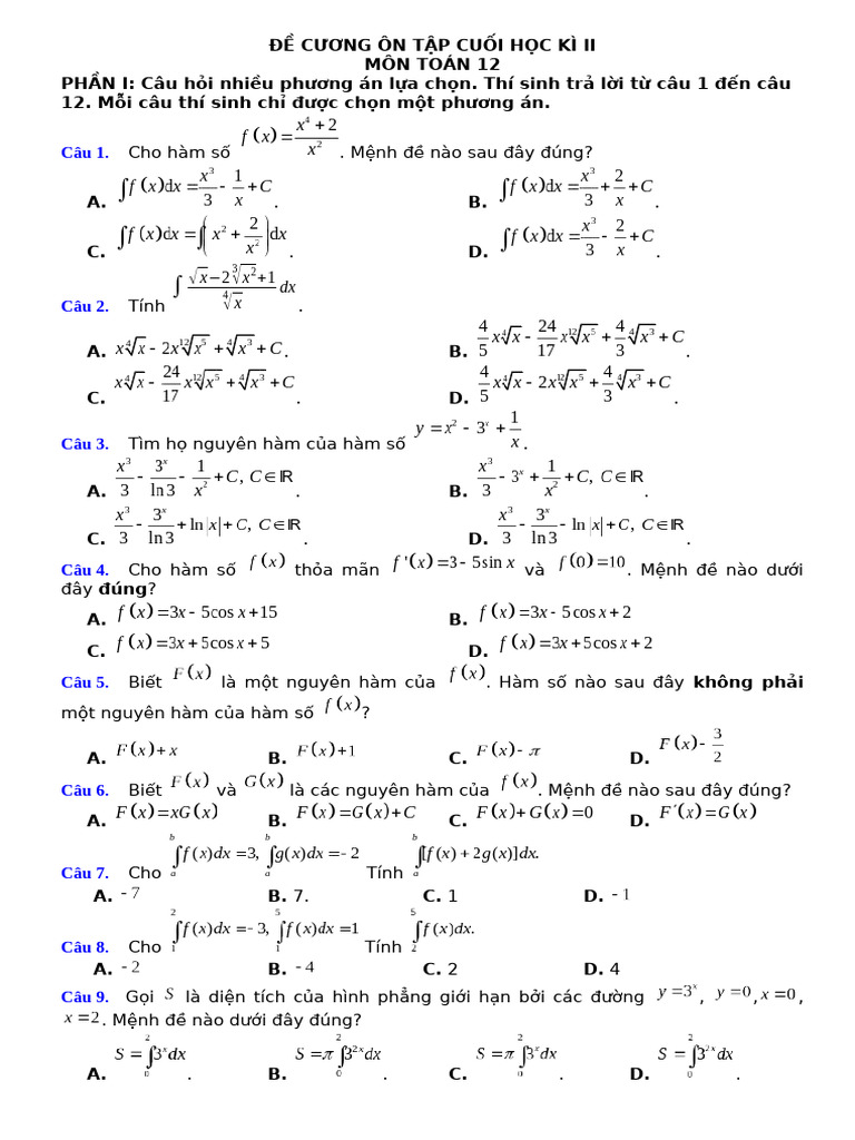 Toán 12 | PDF