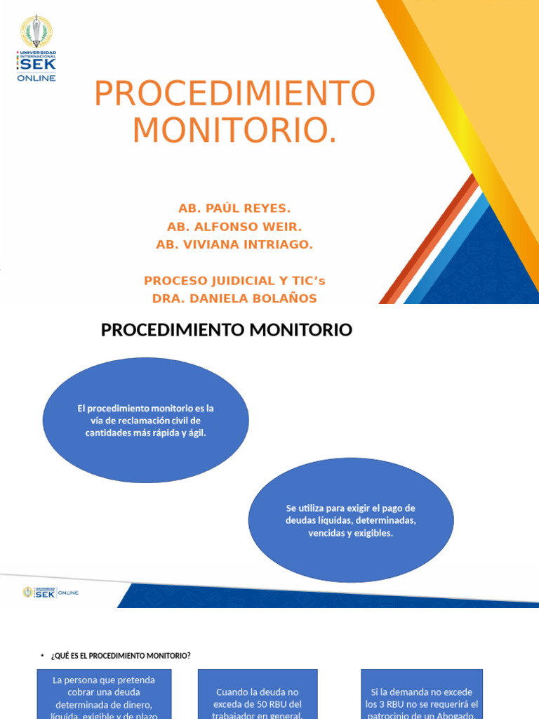 Guía del Procedimiento Monitorio Judicial | PDF | Pagos