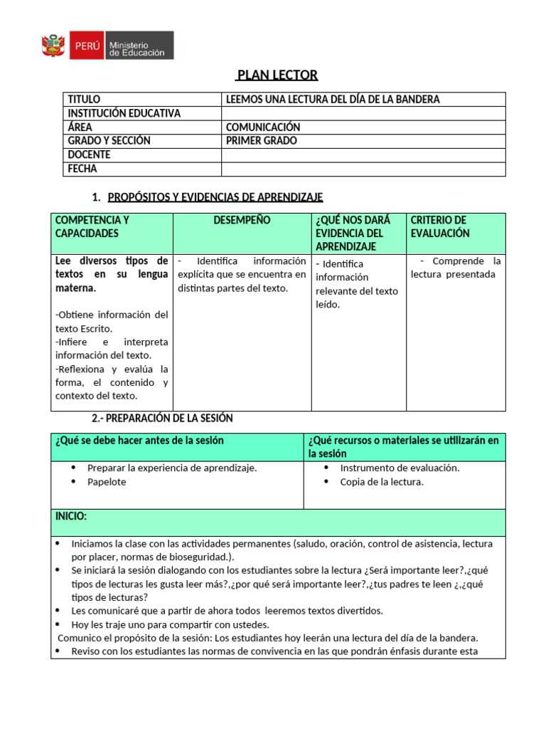Lectura del Día de la Bandera | PDF | Aprendizaje | Cognición