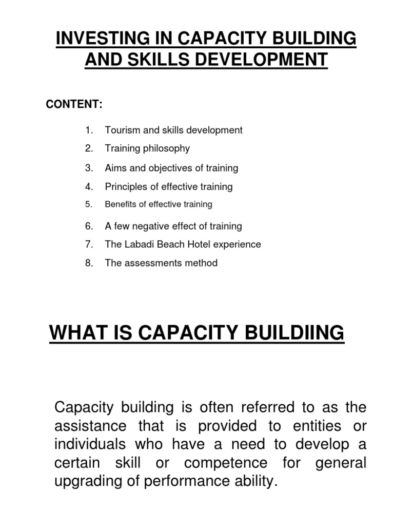 Basics About Training Eg of Hotel | PDF | Employment | Capacity Building