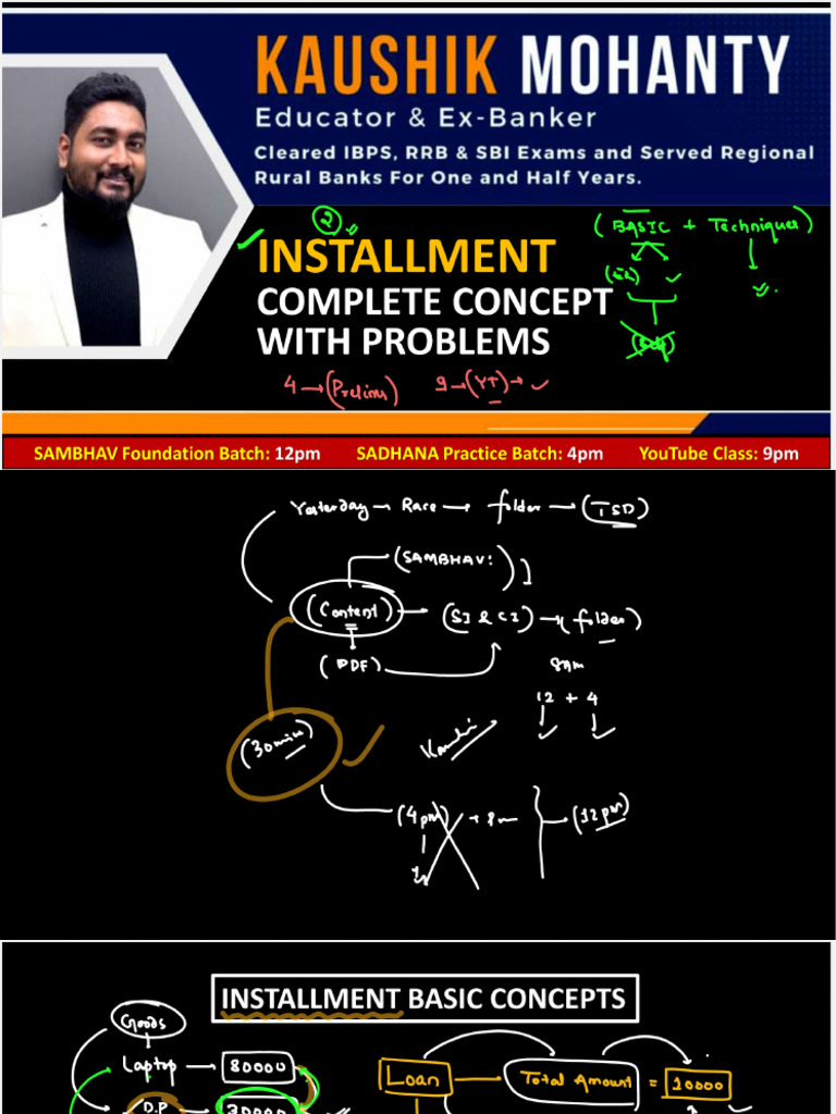Installment Complete Concept With Problems (Sol) PDF | PDF