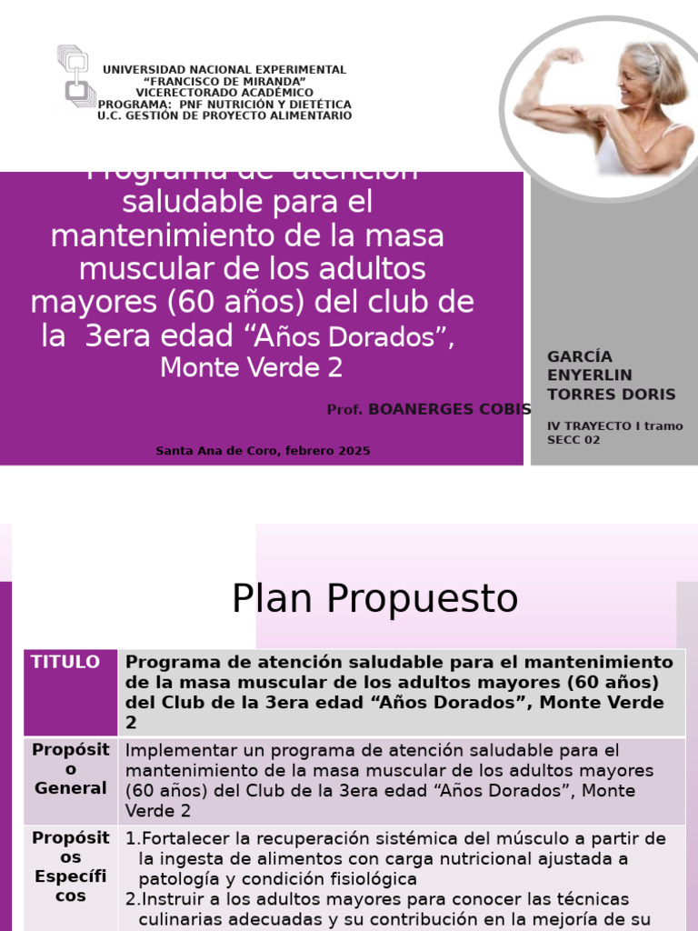 Programa de Salud para Adultos Mayores | PDF | Vejez | Dietético