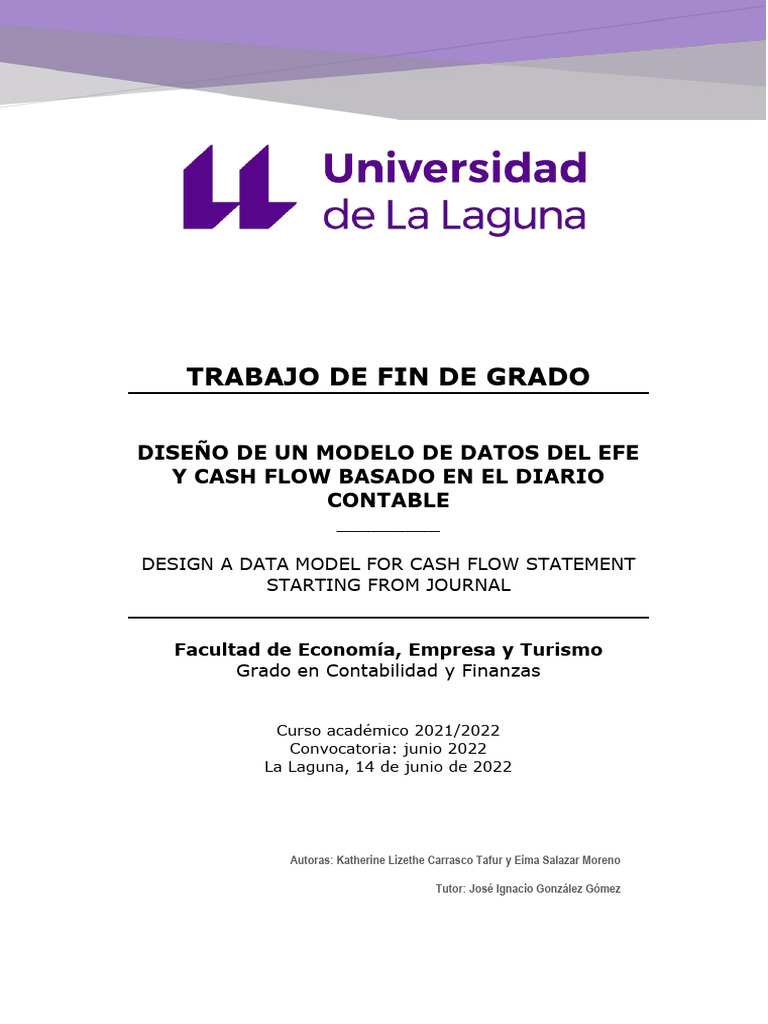 Diseno de Un Modelo de Datos Del Efe y Cash Flow Basado en El Diario ...