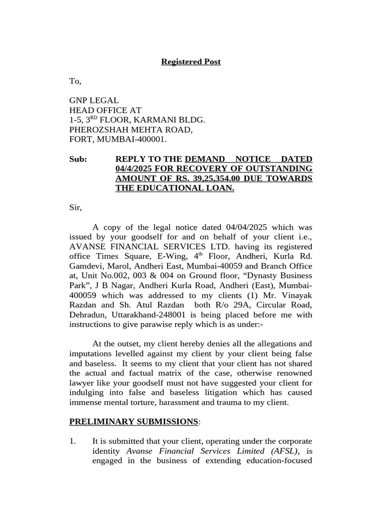 Reply-Vinayak Razdan | PDF | Interest | Defamation