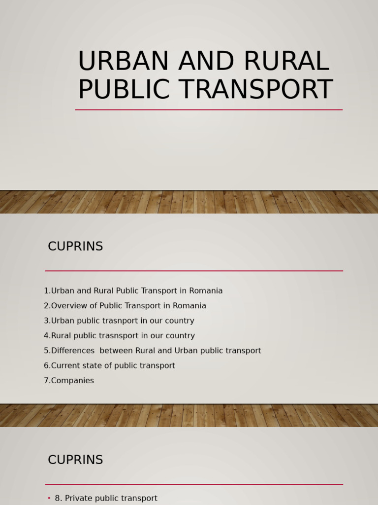 Public Transport in Romania: Urban vs Rural | PDF | Public Transport ...