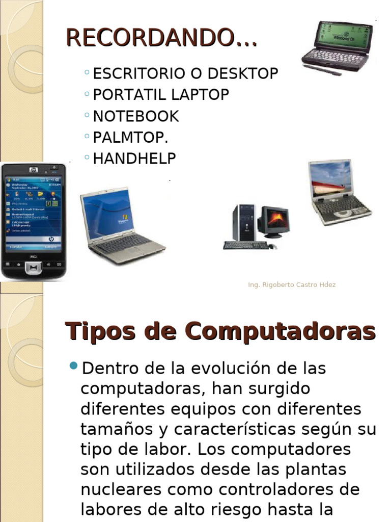 Tipos y Clasificación de Computadoras | PDF | Puesto de trabajo ...