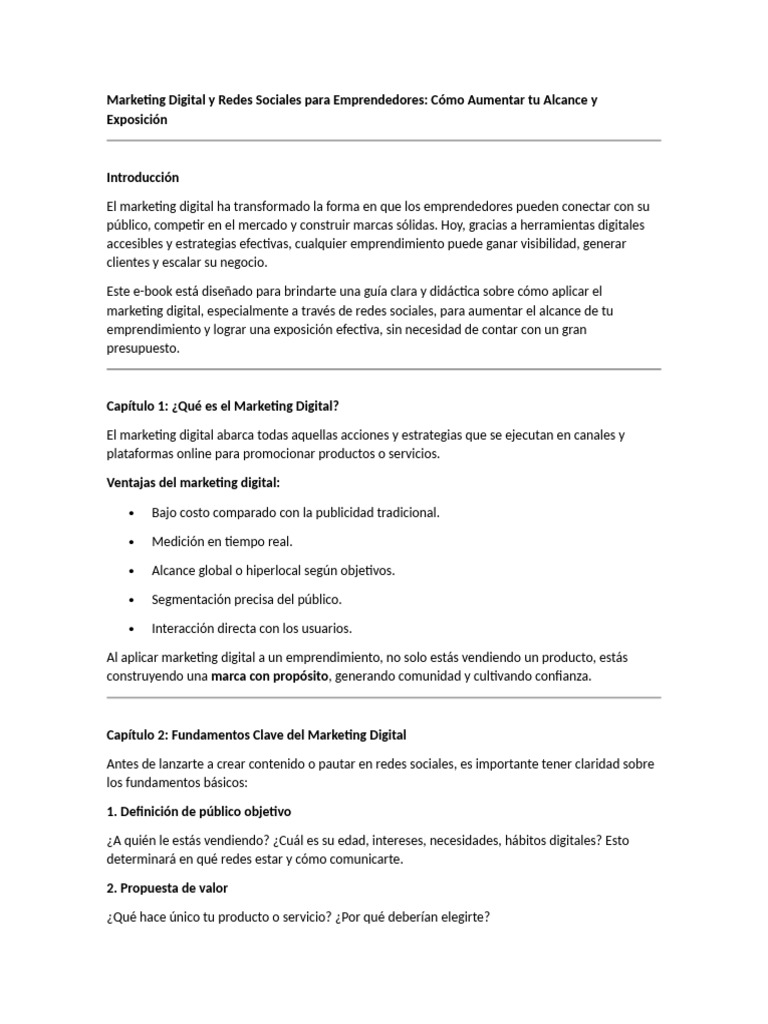 Marketing Digital para Emprendedores | PDF | Publicidad digital | Marketing