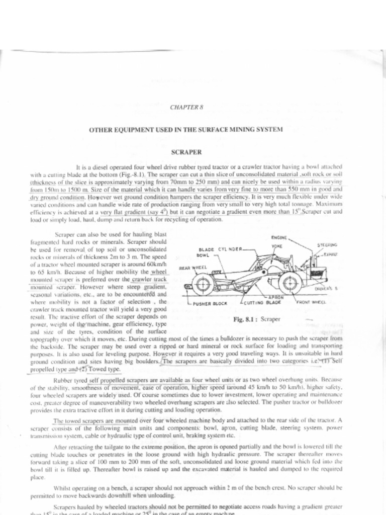 Surface Mining Equipment Overview | PDF | Tractor | Mechanical Engineering
