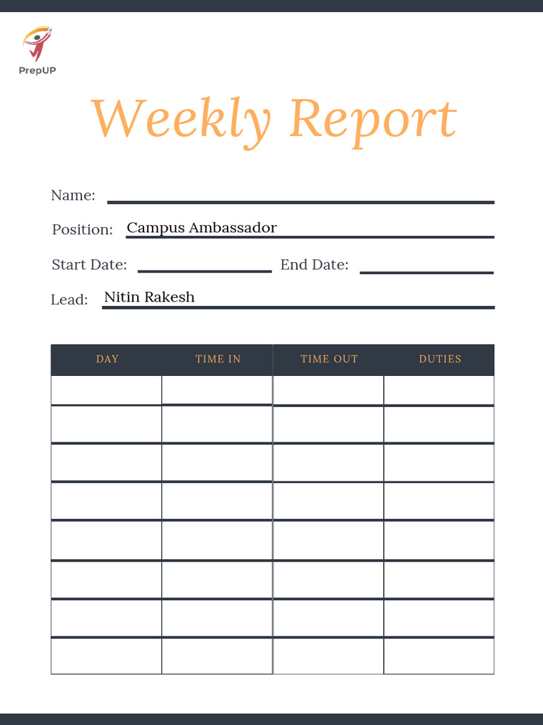 Weekly Report | PDF