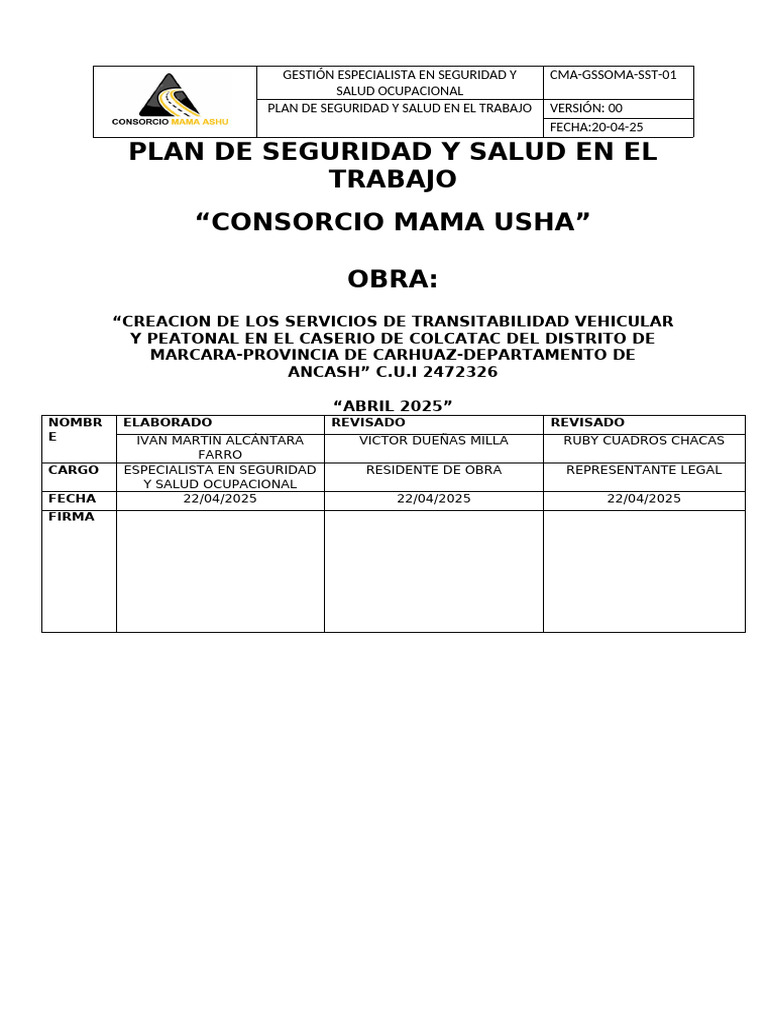 Plan de SST | PDF | Seguridad y salud ocupacional | La seguridad ...
