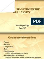 General Sensation in the Oral Cavity