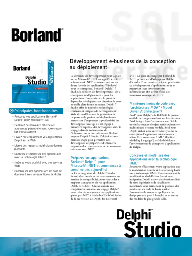 Delphi 7 Studio pour e-Business .NET | PDF | Internet | Internet et Web