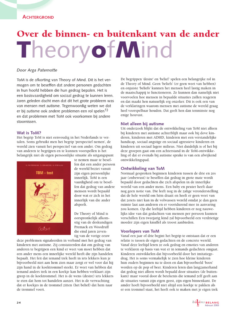 2003-2 Theory of Mind | PDF