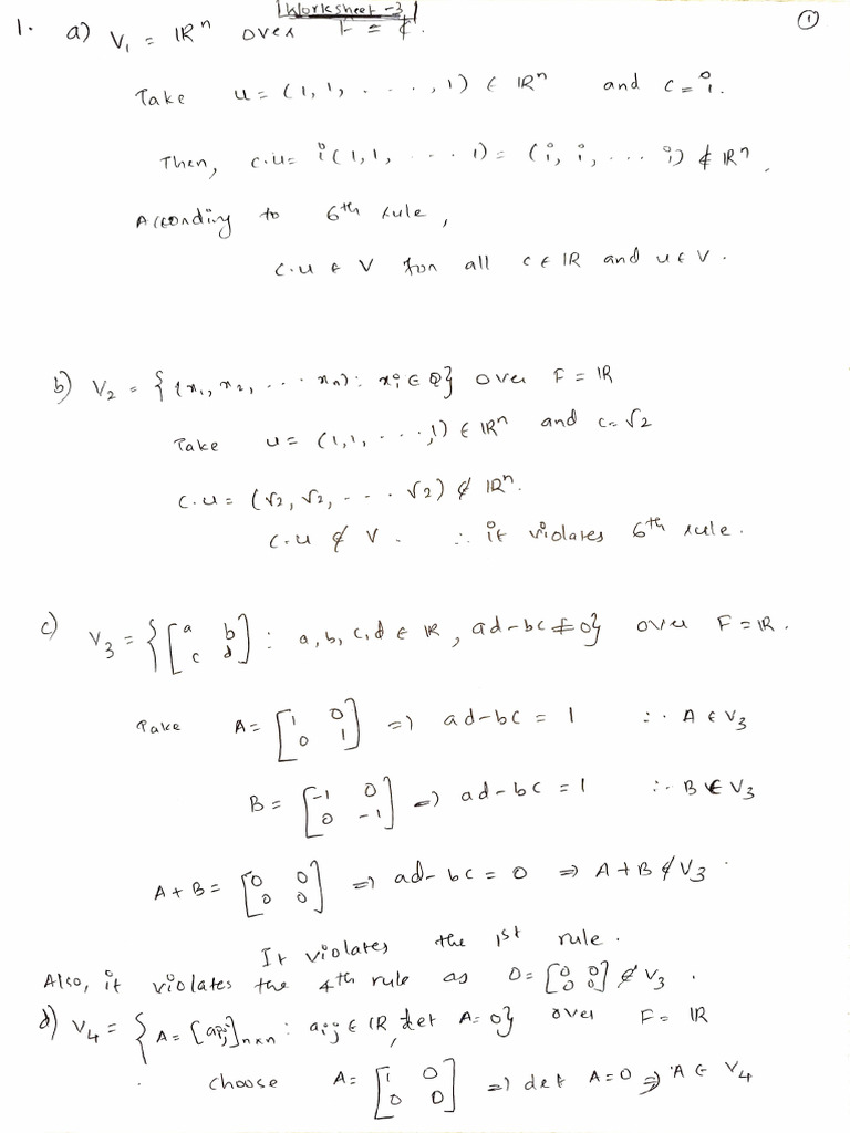 Worksheet 3 - Solutions | PDF