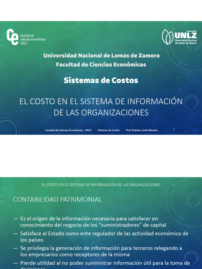 Costos en Sistemas de Información Organizacional | PDF | Contabilidad ...