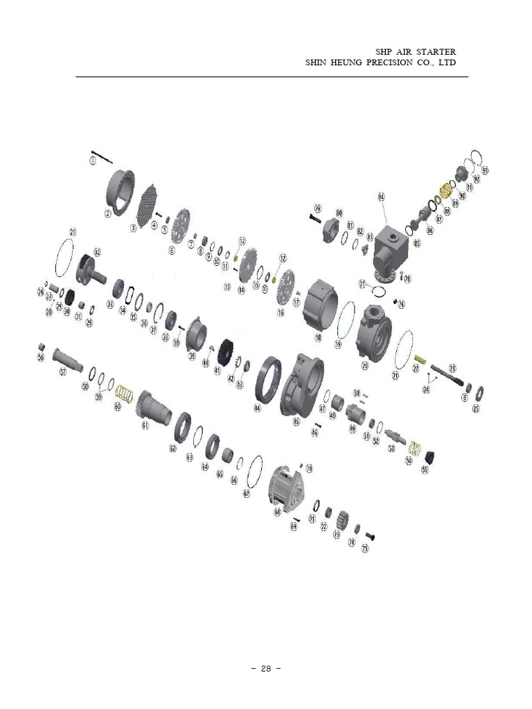SHP Air Starter Parts List | PDF | Valve | Mechanical Engineering