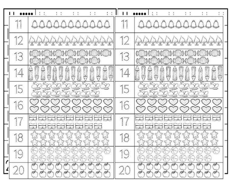 Numeros Del 10 Al 20 | PDF