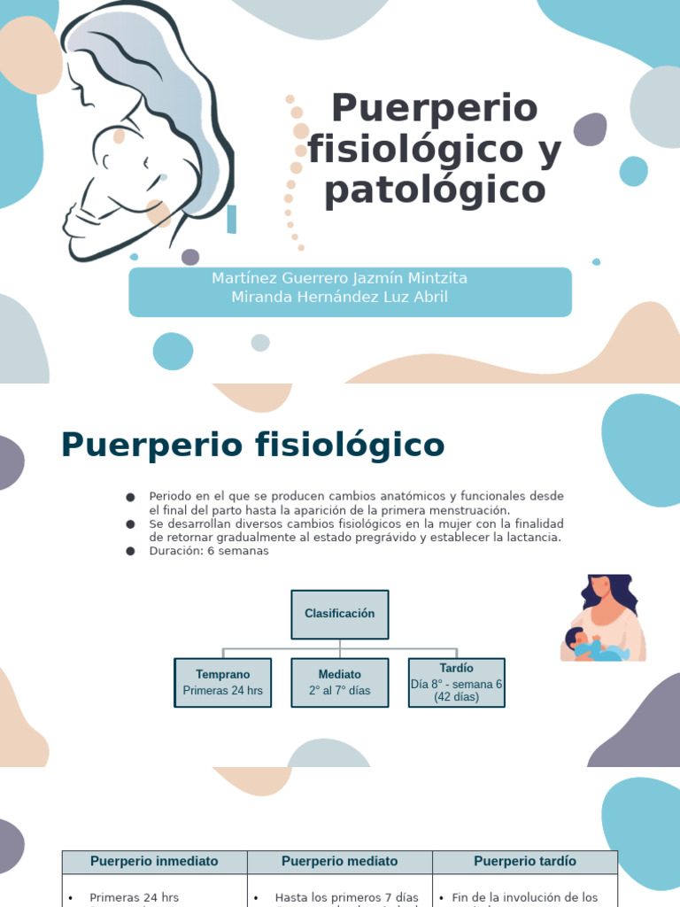 Cambios en el Puerperio: Fisiología y Patología | PDF | Periodo ...