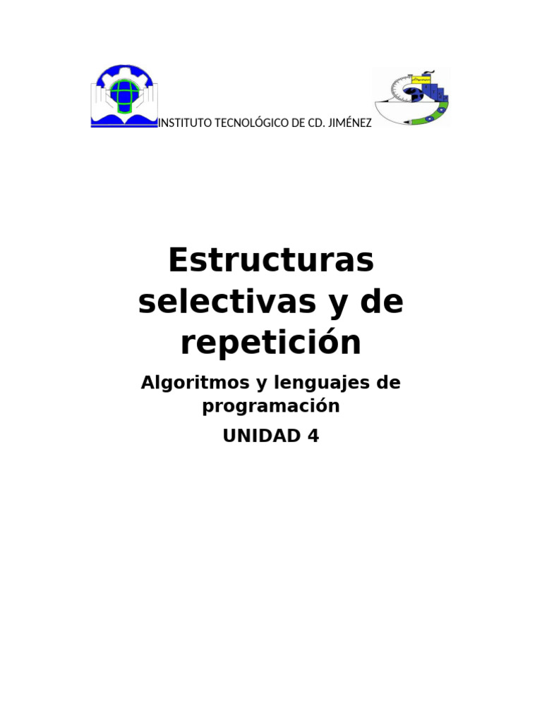 Estructuras Selectivas y Repetición en Programación | PDF | Programa de ...
