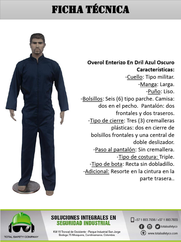 Overol en Dril Ref. 144a | PDF