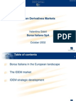 Italian Derivatives Markets (Borsa Italiana, 2002)