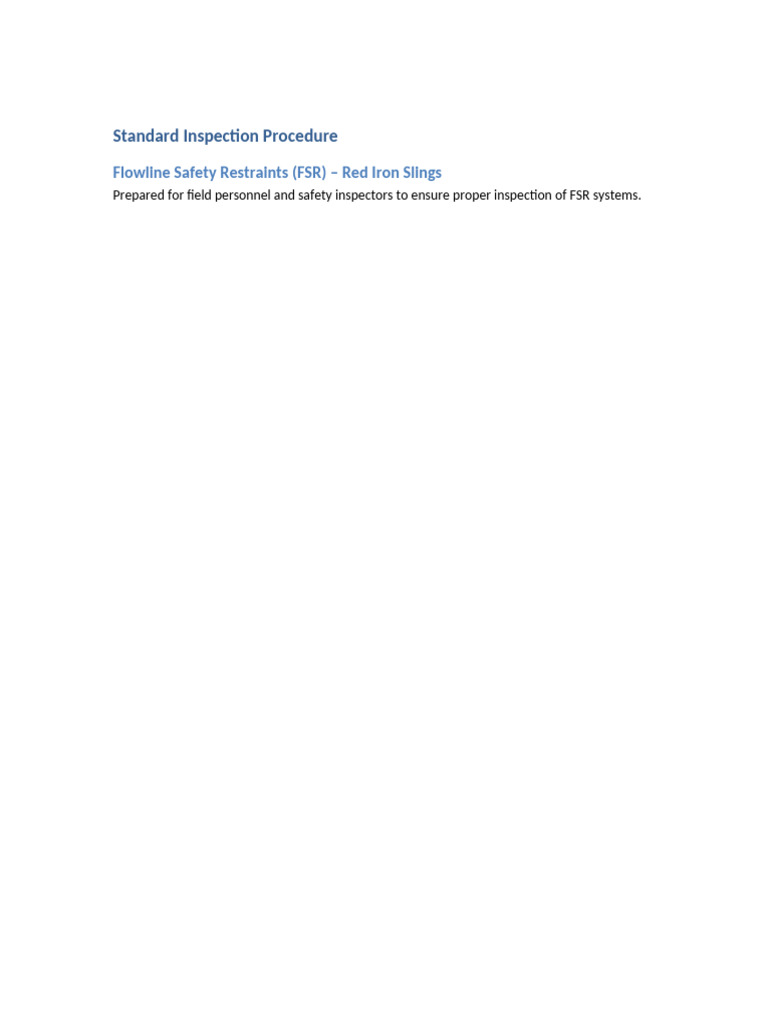 FSR Sling Inspection Guidelines | PDF | Pipe (Fluid Conveyance) | Materials