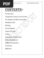 Contents:-: Temperature Sensor and Control