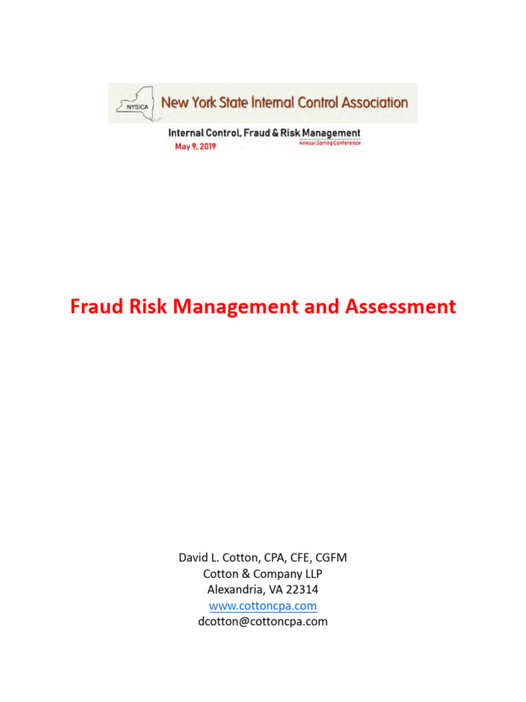 Fraud Risk Management Insights | PDF | Internal Control | Audit