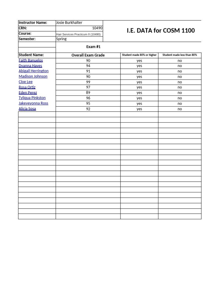 Cosm 1100-1B Blank IE Data Sheet | PDF
