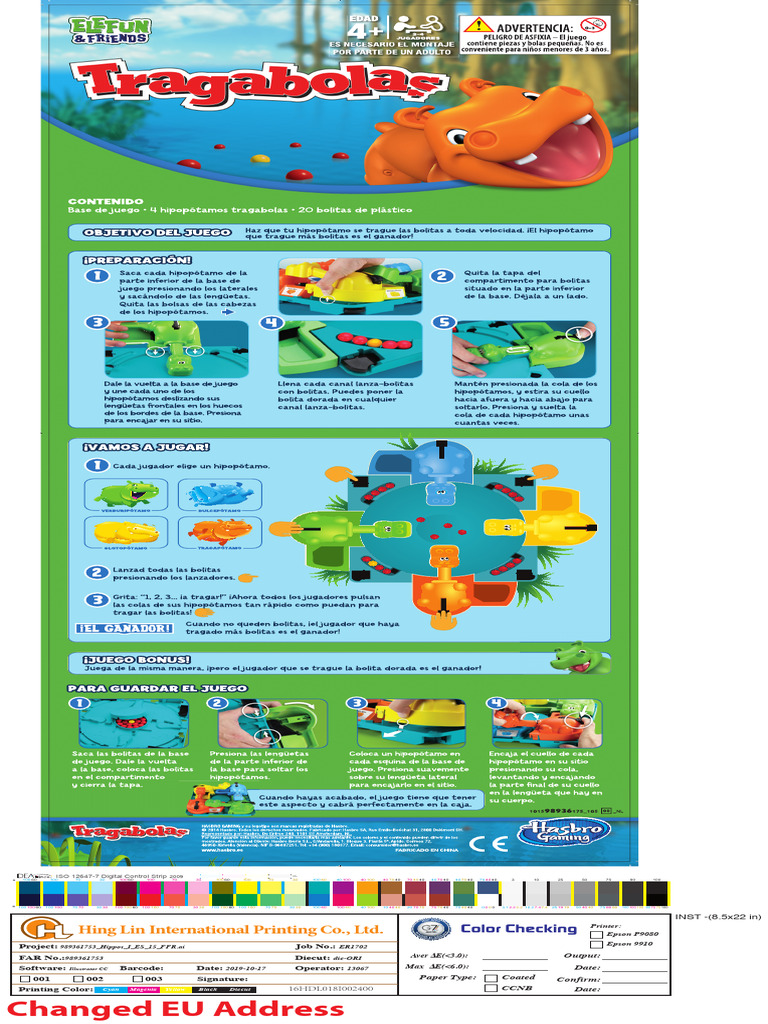 Es Es Elefun Friends Hungry Hungry Hippos Game | PDF
