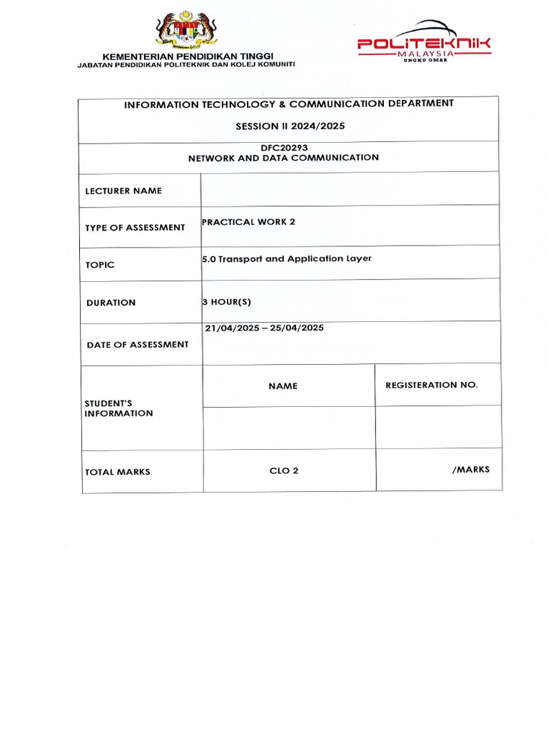 Practical Work 2 Network Pdf