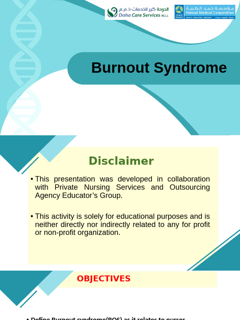 Understanding Nurse Burnout Syndrome | PDF | Occupational Burnout ...