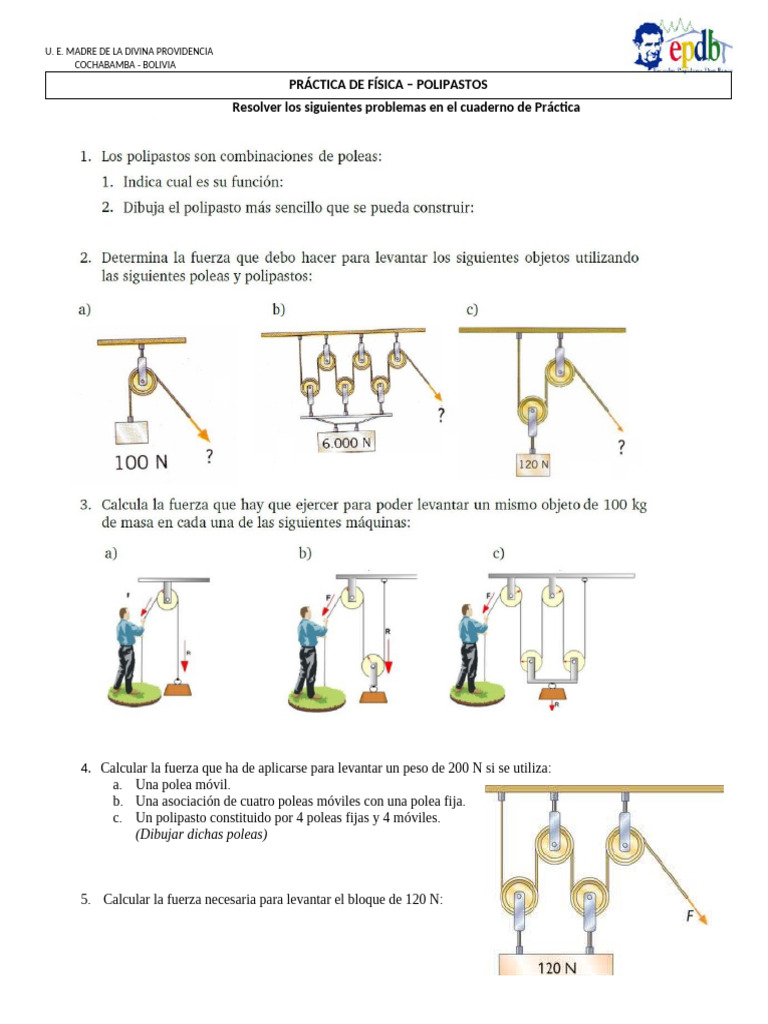 Practica De Poleas Y Palancas Pdf