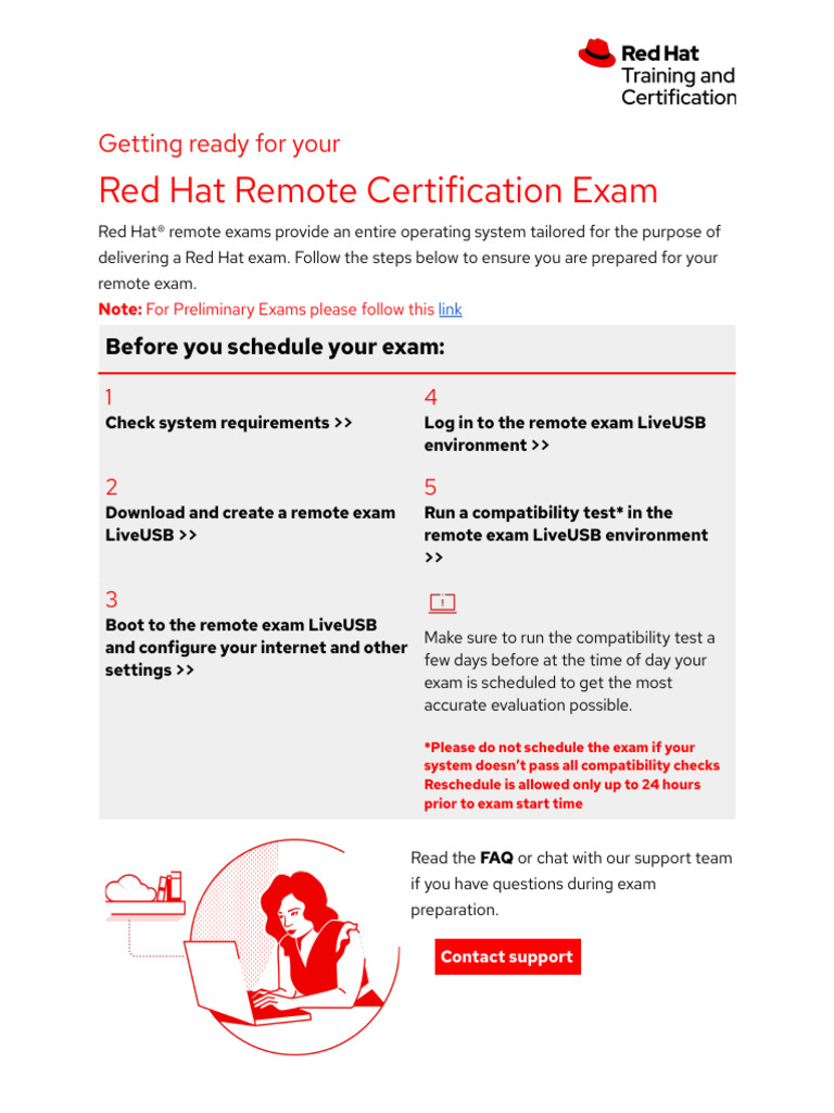 Red Hat Remote Exam Setup Guide | PDF | Laptop | Booting