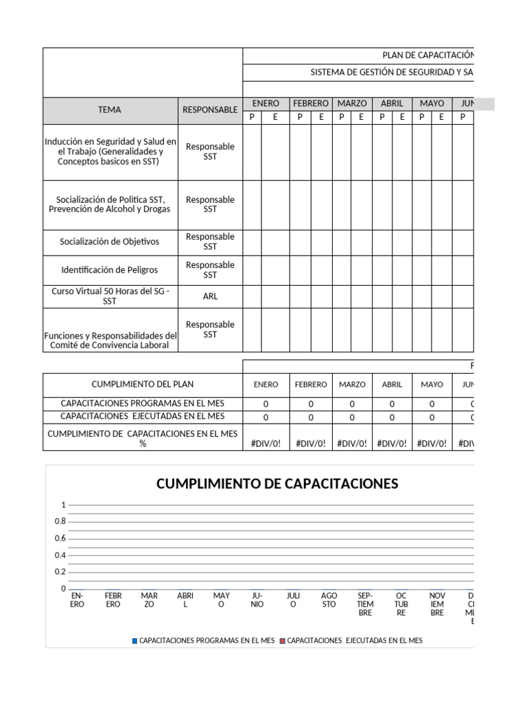 Plan de Capacitación en Seguridad y Salud | PDF