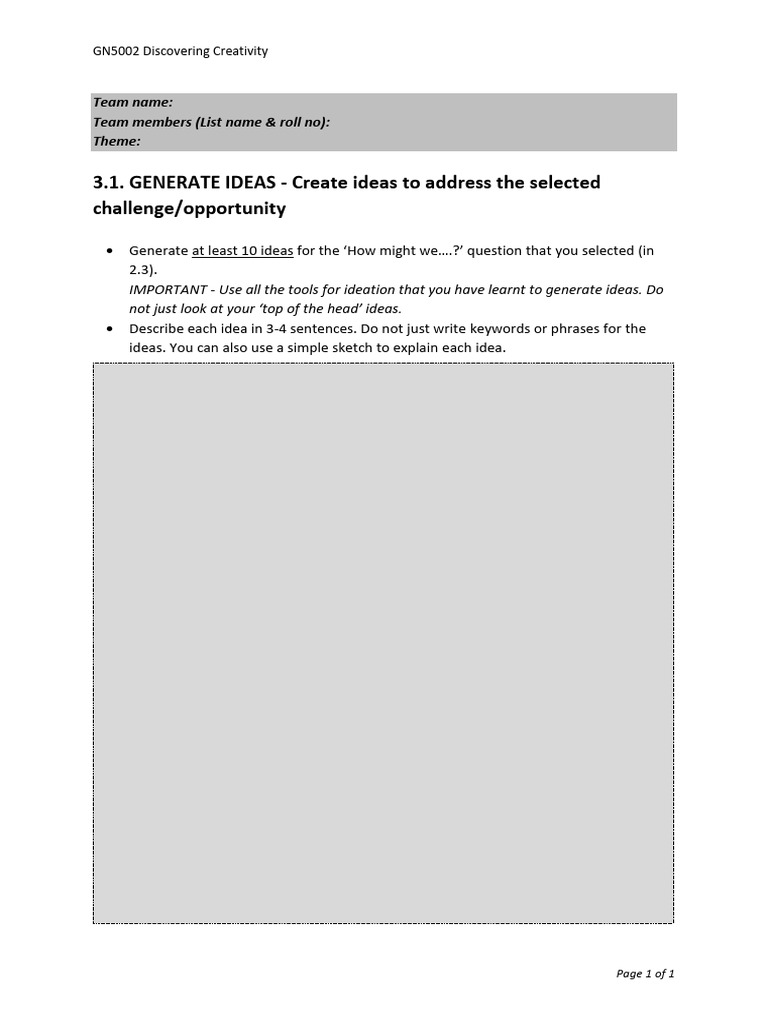 Creative Idea Generation Techniques | PDF