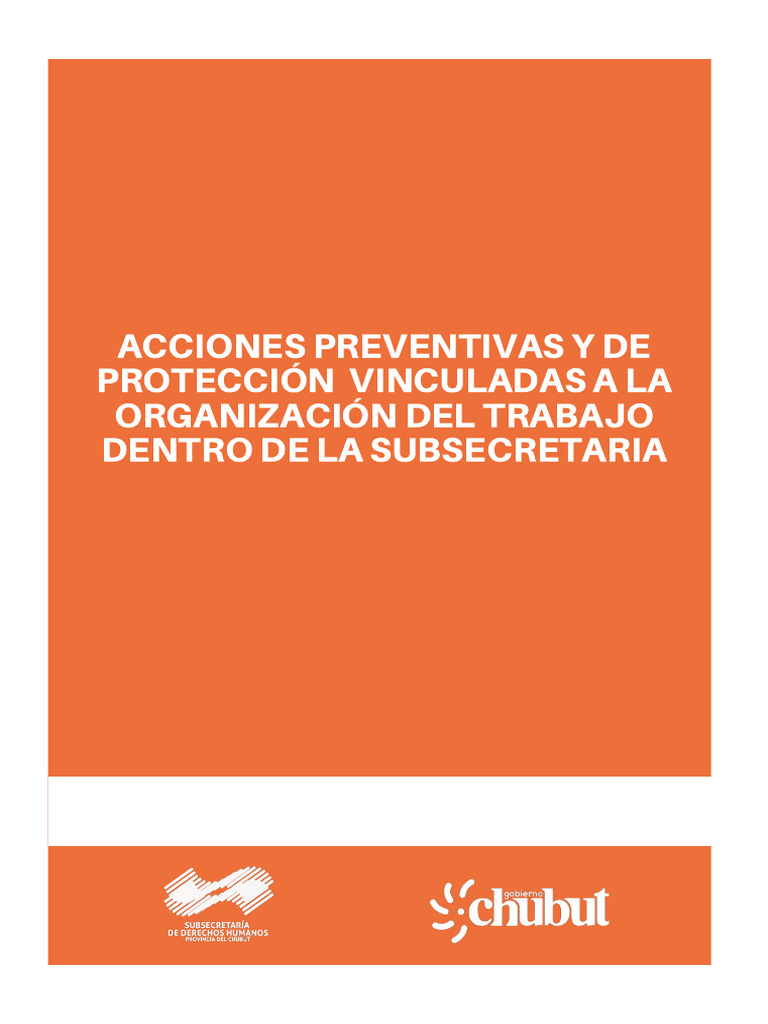 ACCIONES PREVENTIVAS Y DE PROTECCION VINCULADAS A LA ORGANIZACIÓN DEL ...