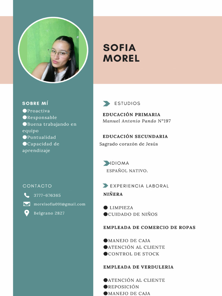 Proactiva Responsable Buena trabajando en equipo Puntualidad Capacidad ...