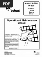 Bobcat M444 M500 M600 M610 Skid Steer Service Manual – Workshop Repair Book 6556602