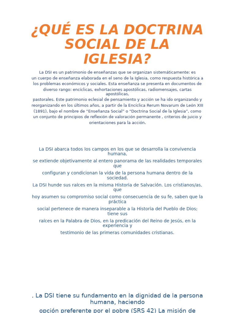 Doctrina Social de la Iglesia: Fundamentos y Principios | PDF