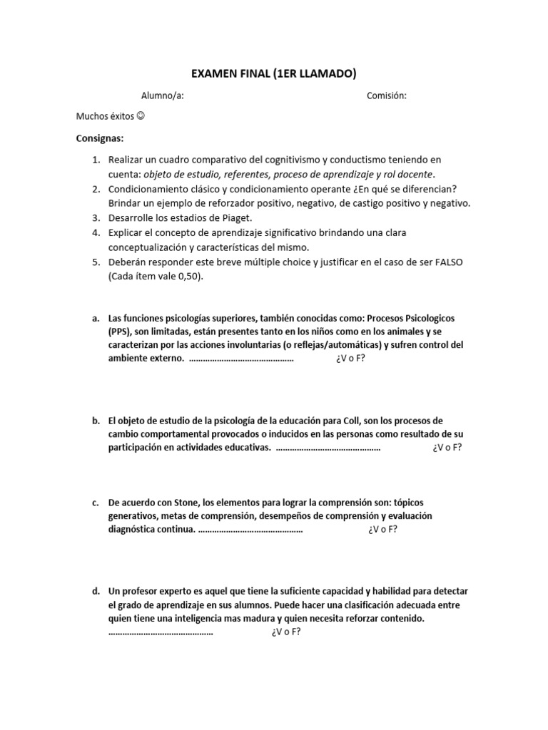 Examen Final | PDF