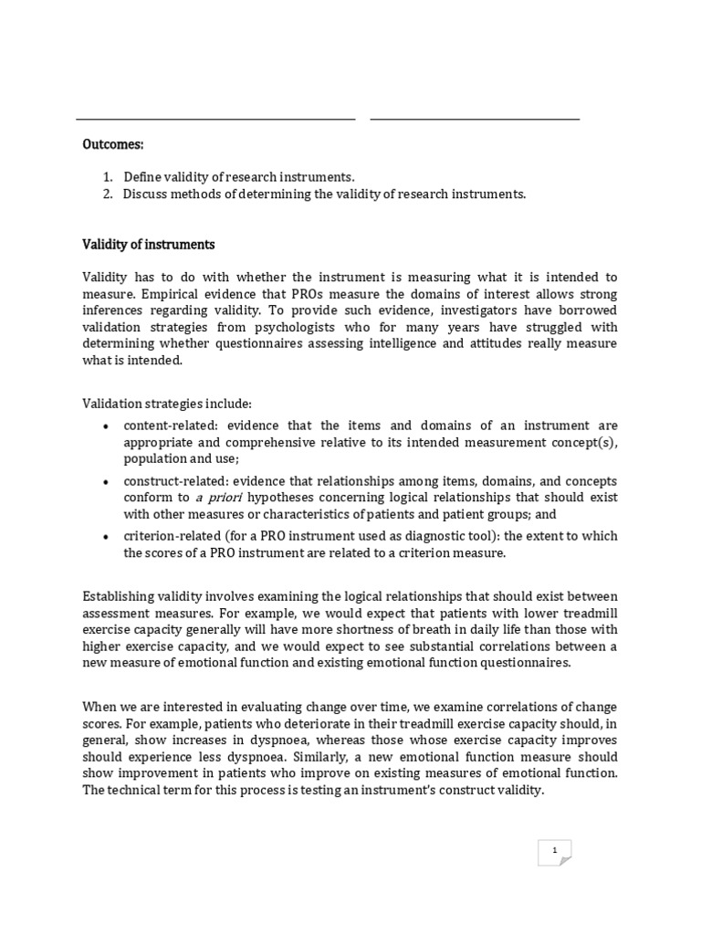 Validity | PDF | Validity (Statistics) | Psychology