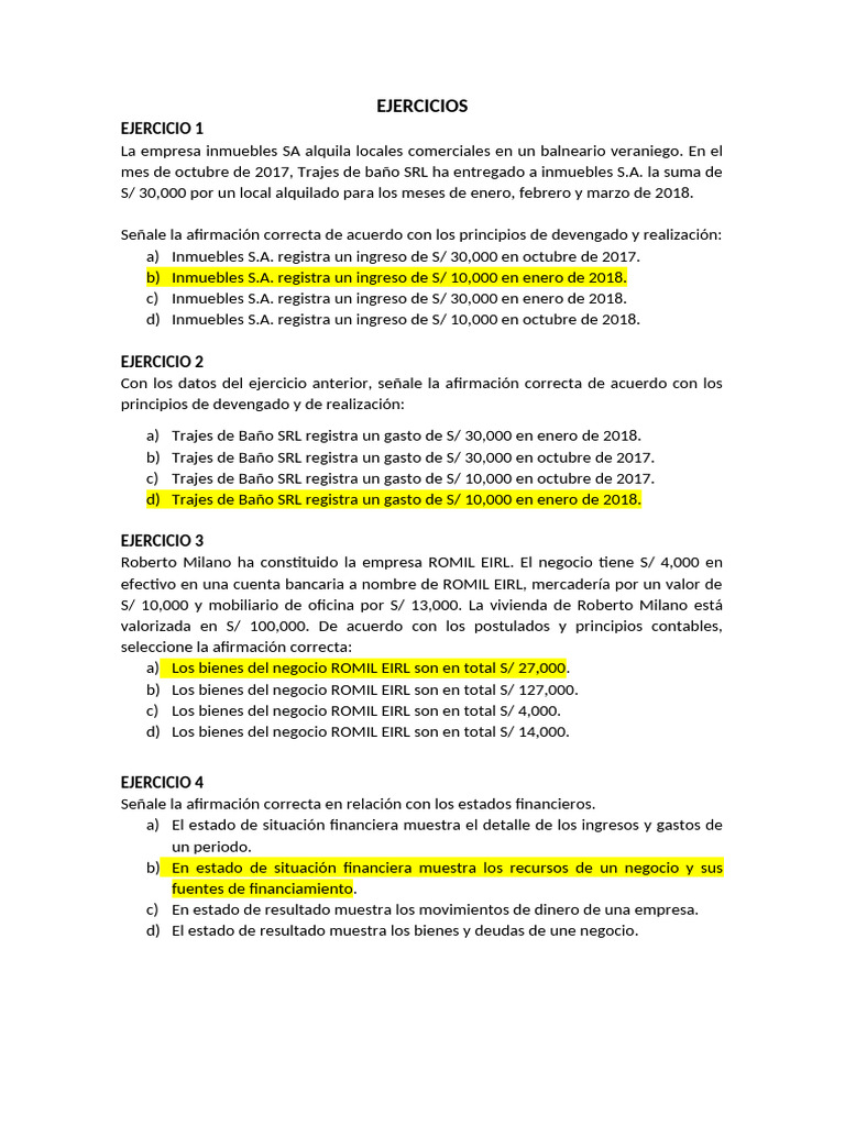 Ejercicios de Contabilidad y Finanzas | PDF | Cliente | Economias