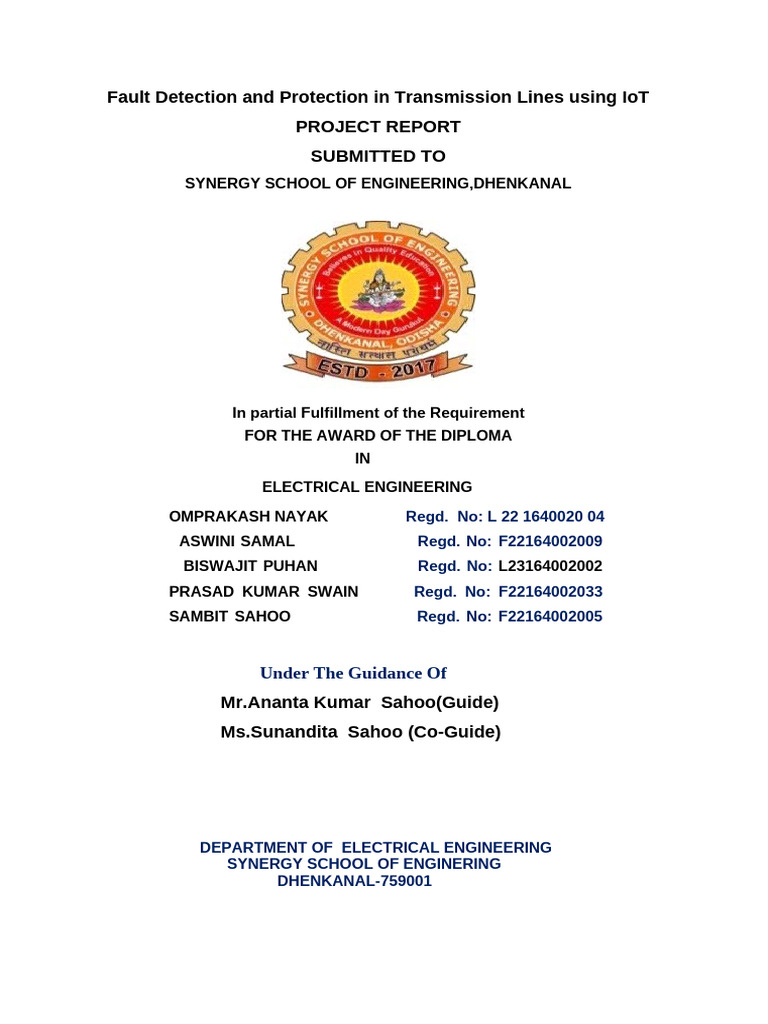 Group-2 Fault Detection and Protection in Transmission Lin | PDF ...
