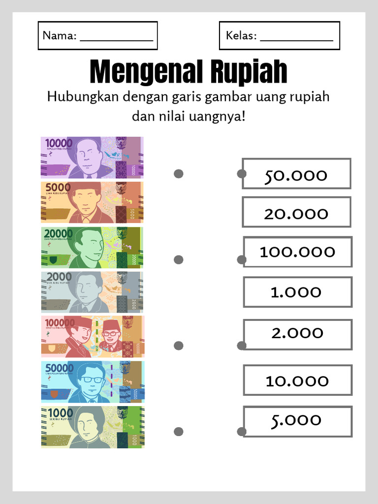 Aktivitas Mengenal Uang Rupiah | PDF
