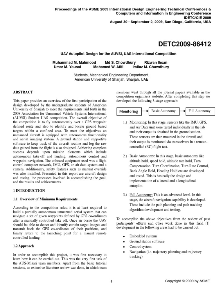Autopilot Design | Download Free PDF | Unmanned Aerial Vehicle ...