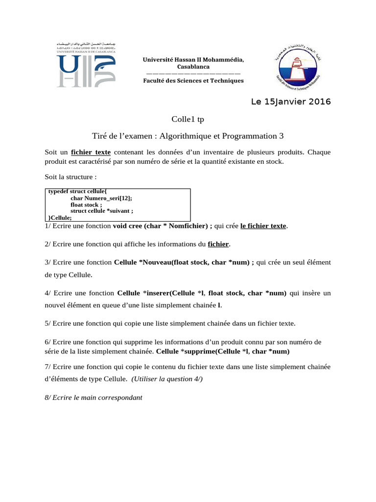 Fonctions C pour gestion d'inventaire | PDF | Fichier informatique ...