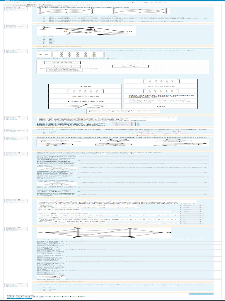 MACM 201A Discrete Math II Spring 2023 Exam Results | PDF | Vertex ...