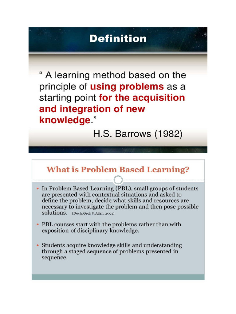 Steps for Effective Problem-Based Learning | PDF