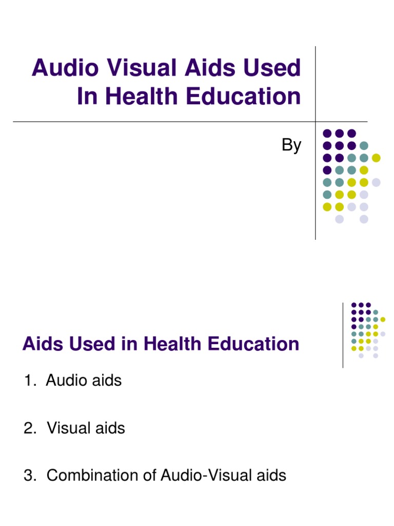 Audio Visual Aids Used in Health Education PDF Flashcard